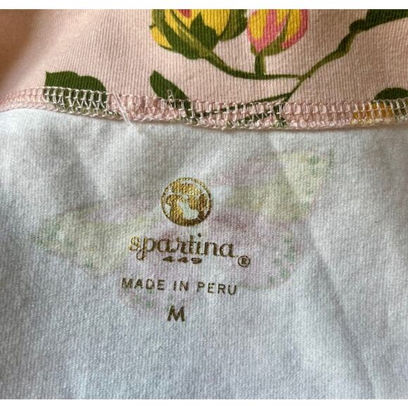 Spartina Pink Floral Mini Dress MEDIUM Boho Vacation Coastal Casual Resort - Picture 8 of 8